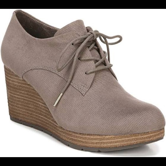 Dr. Scholl's Shoes - Dr. Scholls Taupe Grey Wedge Booties. Size 7.5 NEW